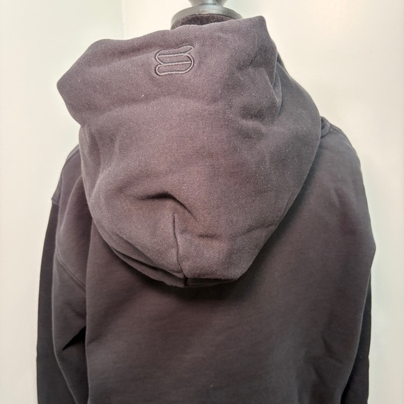 Aritzia Super World The Super Fleece Relaxed Hoodie Black Size Large - Picture 9 of 10